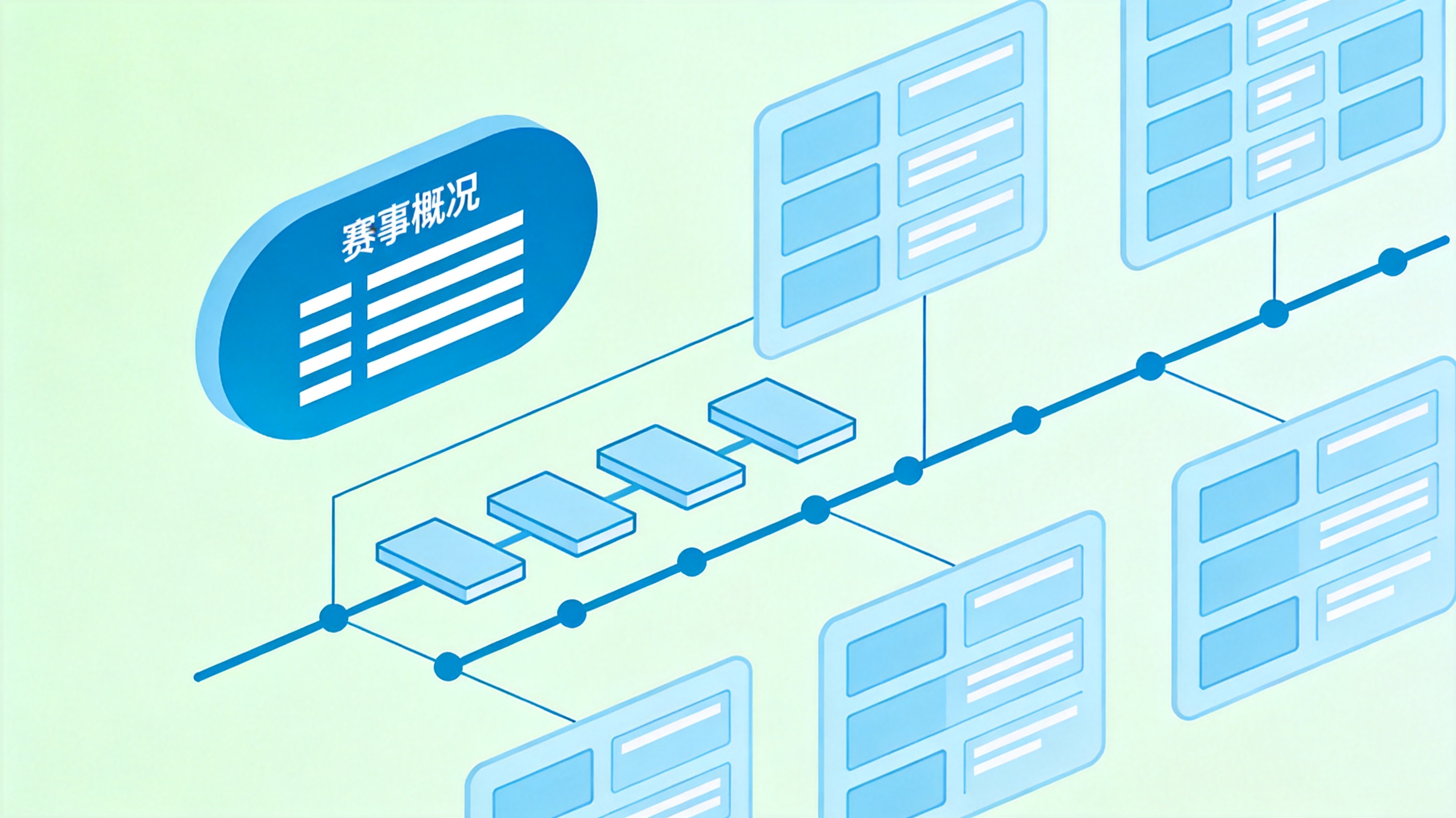 赛事数据信息维度结构示意图，用于说明赛事概况、比赛进程与数据字段的组织方式